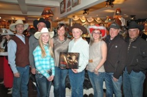 This desperate looking crew is actually the cowboys and girls from Diamond 7 Ranch. From left, Ryan Cartwright, Kayla Cartwright, Ken Boechler, Laura Laing, Connor Cartwright, Anne Peck, Wayne Loree and Bob McAndrews.