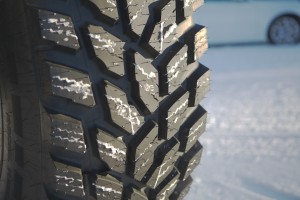 The Hakkapeliitta tires use a lug tread pattern with siping for improved traction on ice