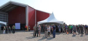 Guests attending the opening of the new corn research centre near Lethbridge.