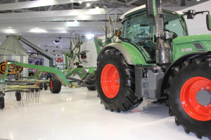 Fendt debuts an electrically-driven hay rake behind the X Concept tractor