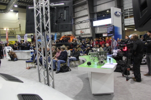 The event was held in front of a group of invited media and a lot of show visitors