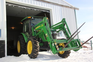 How do you keep track of equipment maintenance performed in the farm shop?