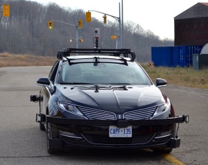The University of Waterloo's "Autonomoose". The first self-driving vehicle legally authorized to drive on Ontario roads.