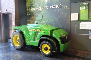 JD's original autonomous tractor is on display in Moline, Il. The project began in 1997.