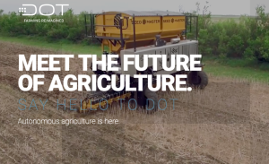 A screen capture from seeDOTrun.com, the website promoting the new DOT autonomous field robot