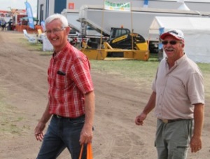 Farmers Dennis Reimer, left and Charles Schmidt looking for rain 