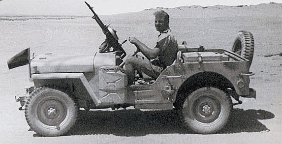 A Jeep used by the British Long Range Desert Patrol in North Africa in WWII